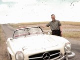 1963 Mercedes-Benz 300 SL Roadster - $Ron Cushway poses with his car.