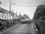 1955 Ferrari 121 LM Spider by Scaglietti - $Paolo Marzotto and 0546 LM on  the starting ramp of the 1955 Mille Miglia.