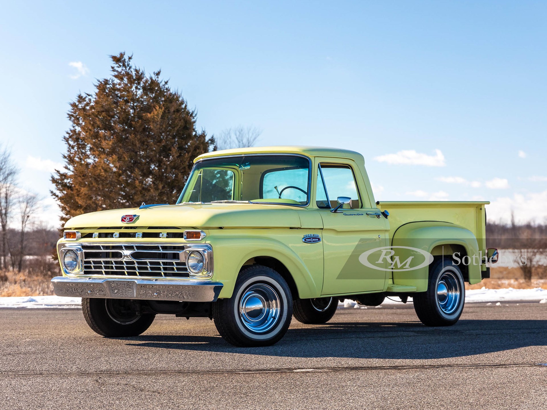 1965 Ford F-100 Custom Cab Stepside Pickup | Open Roads, March | RM Online