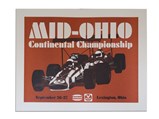 "Mid-Ohio Continental Championship September 26-27" Vintage Event Poster, ca. 1969