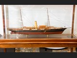 "Corsair" Steam Yacht Model with Mahogany Display Case