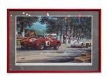 Hand-signed Color Lithograph of  Phill Hill Scuderia Ferrari Edition 22/850 - $