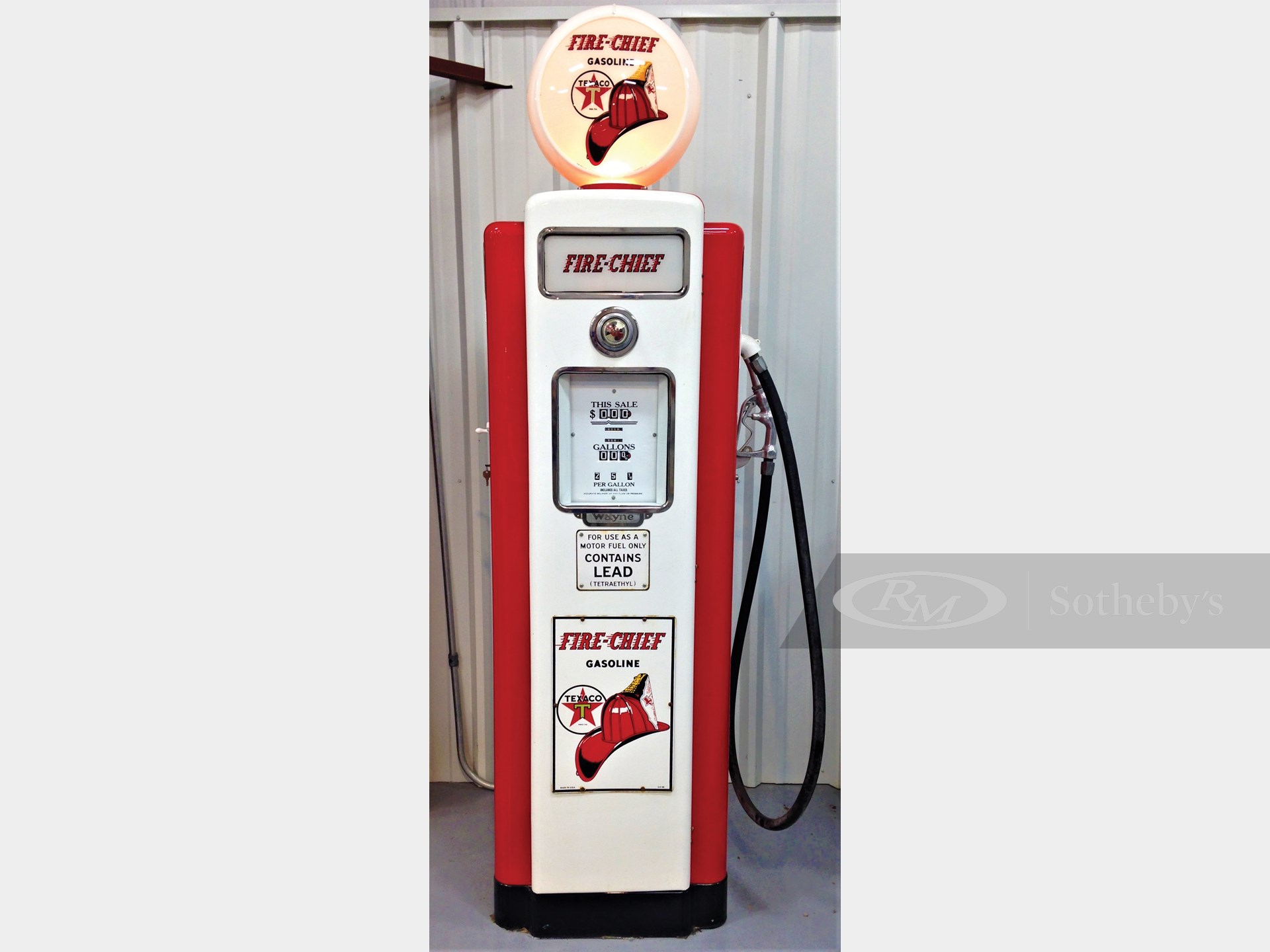 Wayne 70 Texaco Fire Chief Gas Pump Restored Auburn Fall 2018 Rm