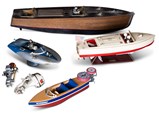 Assortment of Toy Boats and Model Boat Engines