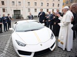 2018 Lamborghini Huracán RWD Coupé  - $His Holiness Pope Francis signs the Lamborghini Huracán at a ceremony in Vatican City in November of 2017.