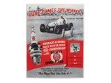 "Here Comes the Winner! America's Leading Race Driver Wins AAA Championship with Bowes Seal Fast Spark Plugs" Advertising Poster, 1940