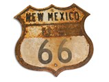 New Mexico U.S. Route 66 Shield Tin Sign