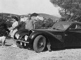 The Bugatti's first owner, Marcel Bertrand, with the Type 57S Atalante in 1946.