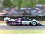 Andy Wallace and Jan Lammers drive No.4 at the 1990 Donington World Sports Prototype Championships.