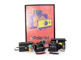 Polaroid Land Cameras and Accessories with Framed Poster