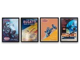 Four Framed Bugatti Prints