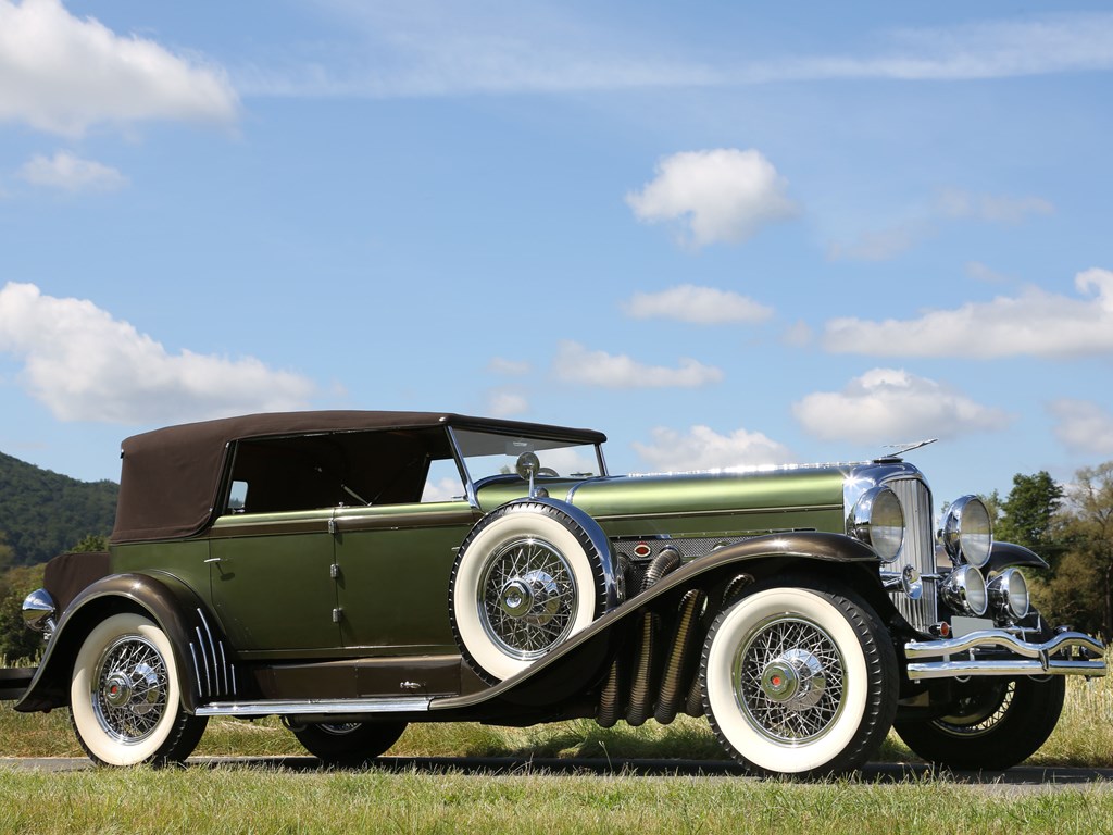 1929 Duesenberg Model SJ Convertible Sedan by Murphy offered at RM Sothebys SHIFT Monterey online auction 2020