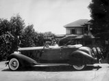 Judge LaCosta with his new Packard in 1934, showing its one-off fenders.
